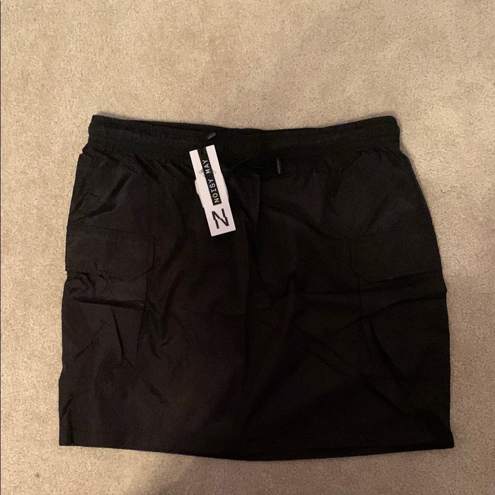 Noisy May Black Skirt with Drawstring